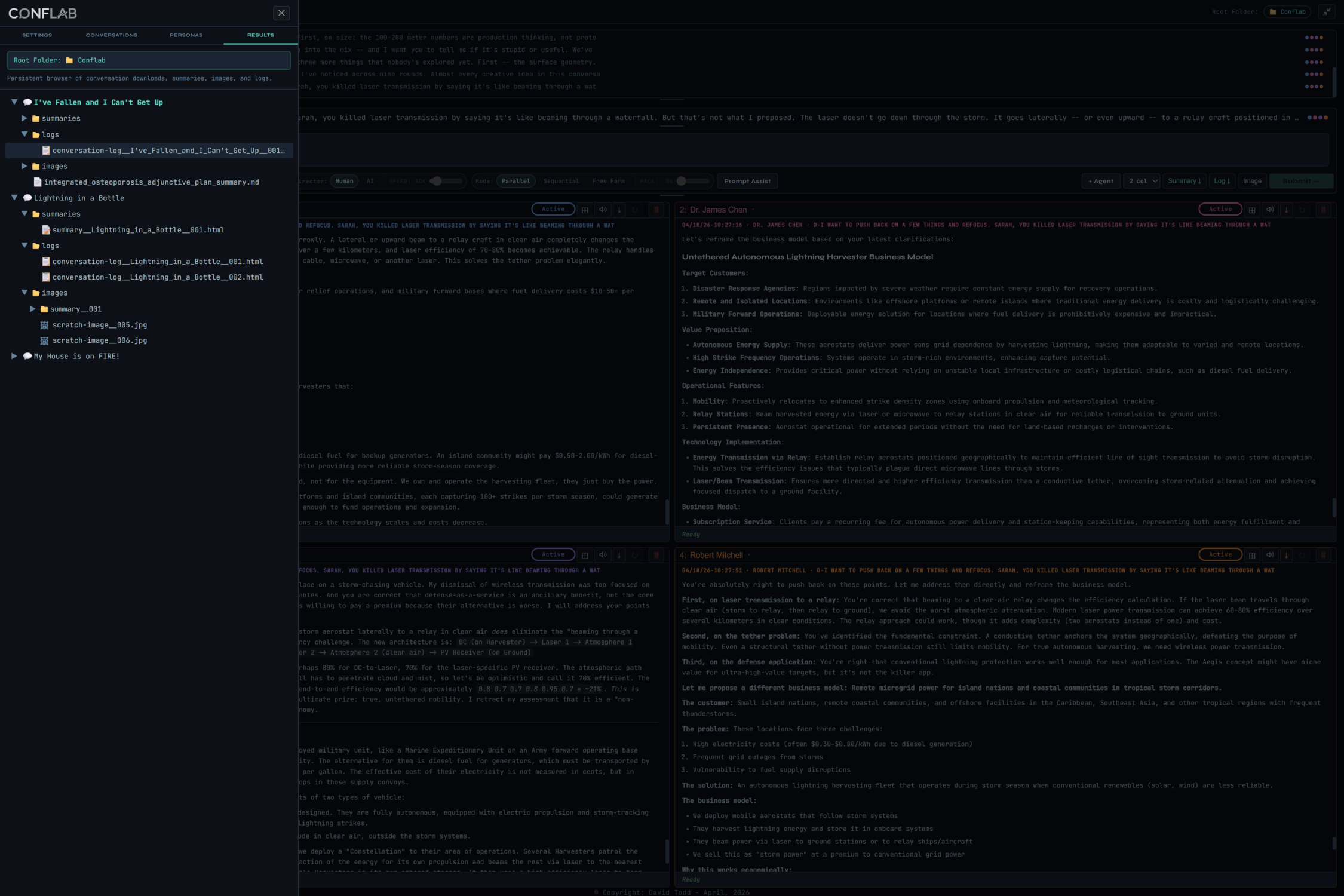 Conversation log viewer